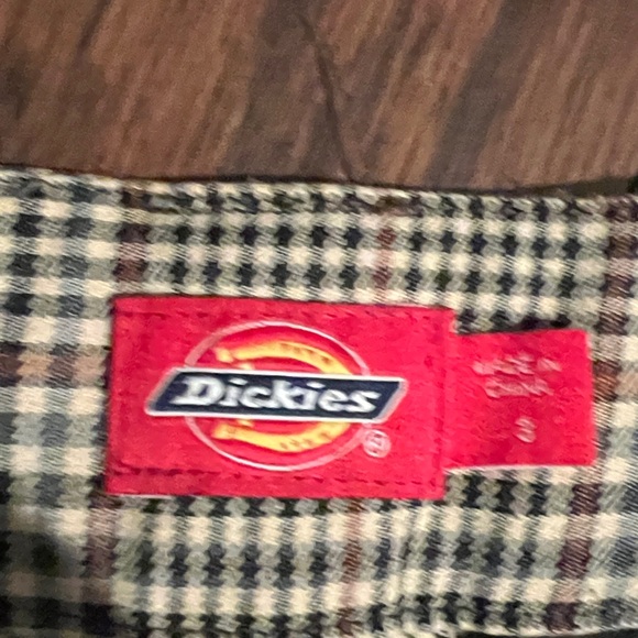 Dickies Girl Plaid Cropped/Ankle Pants, Brown, size 5 - Picture 5 of 9